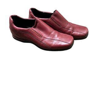 Rockport Rust Leather Slip-On Loafers, Size 8-1/2 W